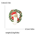 Alloy Enamel Santa Claus Brooch For Christmas Festival Clothing Decoration view 5