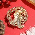Alloy Enamel Santa Claus Brooch For Christmas Festival Clothing Decoration view 3