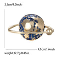 Alloy Enamel Planet Brooch For Creative Unisex Apparel Decoration view 4