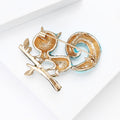 Alloy Rhinestone Enamel Squirrel Brooch Pin For Clothing Accessories view 4