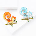 Alloy Rhinestone Enamel Squirrel Brooch Pin For Clothing Accessories view 3