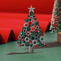 Hollow Alloy Rhinestone Christmas Tree Brooch For Holiday Clothing Accessories view 1