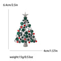 Hollow Alloy Rhinestone Christmas Tree Brooch For Holiday Clothing Accessories view 5