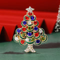 Alloy Enamel Rhinestone Christmas Tree Brooch Pin For Holiday Outfits (6603) view 1