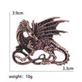 Alloy Rhinestone Dragon Brooch Pendant For Statement Clothing Accessories view 5