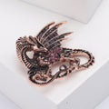 Alloy Rhinestone Dragon Brooch Pendant For Statement Clothing Accessories view 4