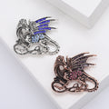 Alloy Rhinestone Dragon Brooch Pendant For Statement Clothing Accessories view 1