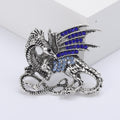Alloy Rhinestone Dragon Brooch Pendant For Statement Clothing Accessories view 3