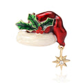 Alloy Enamel Christmas Hat Brooch For Unisex Holiday Apparel view 5