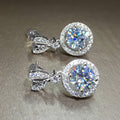 Elegant Women's Heart Shape Large Zircon Drop Stud Earrings, Fashion Versatile Jewelry view 6
