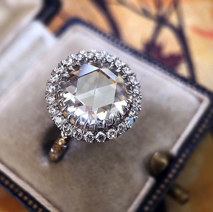 Fashion OL Women's Cubic Zirconia Ring, White Gold Plated European Style Jewelry