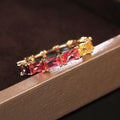 Exquisite Rainbow Color Zircon Women's Ring, Fashion European American Jewelry view 4