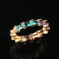 Exquisite Rainbow Color Zircon Women's Ring, Fashion European American Jewelry view 3