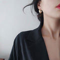 Matte Metal Geometric Twisted Hoop Earrings For Women Minimalist Irregular Statement Jewelry view 2