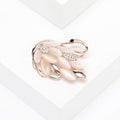 Alloy Cat Eye Stone Swan Brooch Pin For Women's Apparel view 3