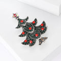 Alloy Rhinestone Christmas Tree Brooch Pin For Holiday Apparel view 3