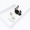 Alloy Enamel Cute Cat Brooch Pin For Fashion Garment Decoration view 2
