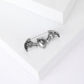 Rhinestone Alloy Bat Brooch Lapel Pin For Men's Suits view 4