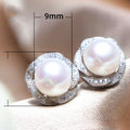 Elegant Luxury Pearl Stud Earrings For Women, Fashion Minimalist Double Ear Jewelry view 5