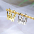 Korean Minimalist Cute Smooth Copper Women's Earrings, Fashion Simple Ear Jewelry view 3