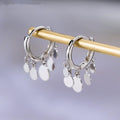 Korean Minimalist Cute Smooth Copper Women's Earrings, Fashion Simple Ear Jewelry view 1