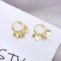 Korean Minimalist Cute Smooth Copper Women's Earrings, Fashion Simple Ear Jewelry view 2