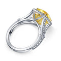 European American Shiny Zircon Inlaid Women's Ring, Elegant Fashion Jewelry view 3