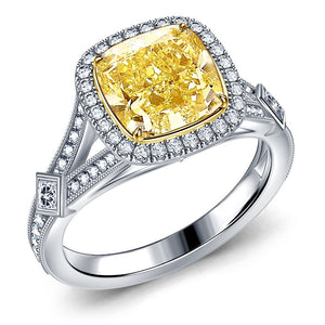 European American Shiny Zircon Inlaid Women's Ring, Elegant Fashion Jewelry