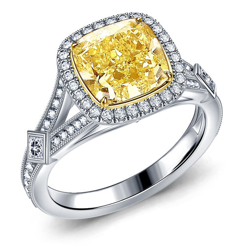 European American Shiny Zircon Inlaid Women's Ring, Elegant Fashion Jewelry