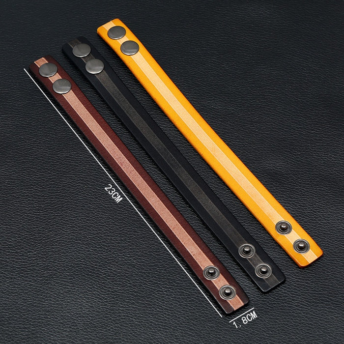 Simple Genuine Cowhide Leather Bracelet Fashion Punk Wristband For European And American Jewelry