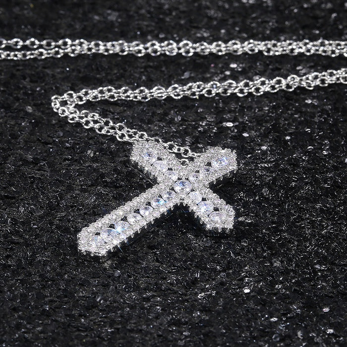 Fashion Fully Inlaid Zircon Necklace Premium Unisex Jewelry Accessories