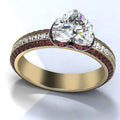 Fashion Engagement Heart Shape Ring For Women Delicate Micro Pave Wedding Jewelry view 4