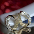 Hollow Geometric Cubic Zirconia Stud Earrings For Women European Fashion Jewelry view 3