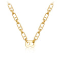 Trendy European American Alloy Letter Pendant Necklace Minimalist Hip Hop Clavicle Chain Jewelry view 5