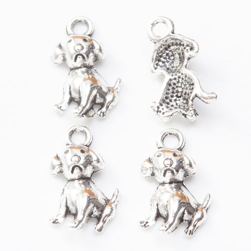 Vintage Zinc Alloy Dog Pendant Charms For DIY Necklace Jewelry Accessories