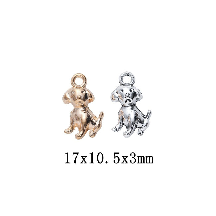 Vintage Zinc Alloy Dog Pendant Charms For DIY Necklace Jewelry Accessories