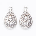 Zinc Alloy Peacock Feather Charm Pendant for DIY Necklace Bracelet Jewelry Making view 2