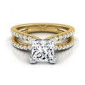 Classic Geometric Line Square Zircon Women's Platinum Plated Ring, Fashion Jewelry view 1