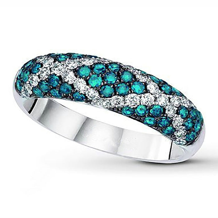 European Micro Pave Rhinestone Women's Alloy Ring, Fashion Fine Finger Jewelry