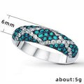 European Micro Pave Rhinestone Women's Alloy Ring, Fashion Fine Finger Jewelry view 2