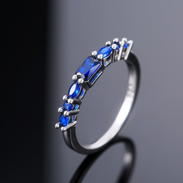 Luxury Square Cubic Zirconia Full Pave Ring For Women European Fashion Jewelry