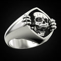 Vintage Punk Skull Head Men's Ring, European American Creative Jewelry Accessory view 4