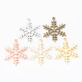 Zinc Alloy Snowflake Charm Pendant No.993795 for DIY Necklace Bracelet Jewelry Making view 1