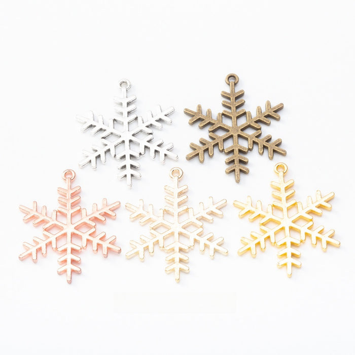 Zinc Alloy Snowflake Charm Pendant No.993795 for DIY Necklace Bracelet Jewelry Making