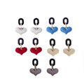 European Creative Long Heart Resin Acrylic Alloy Chain Drop Dangle 925 Silver Pin Earrings view 4