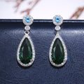 Luxury Water Drop Shape Zircon Stud Earrings For Women Fashion OL Jewelry view 4