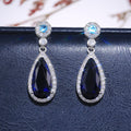 Luxury Water Drop Shape Zircon Stud Earrings For Women Fashion OL Jewelry view 3