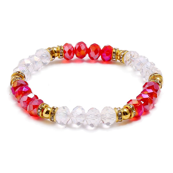Korean Simple Women's Crystal Bracelet, Hot Selling Student Beaded Hand Jewelry