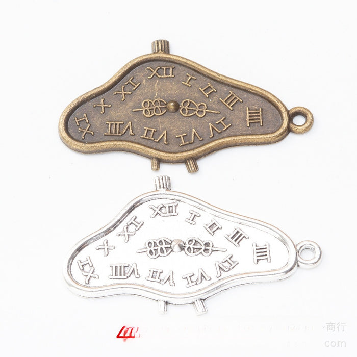 Zinc Alloy Clock Charm Pendant for DIY Necklace Bracelet Jewelry Making