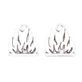 Antique Silver Zinc Alloy Flame Charm Pendant for DIY Necklace Bracelet Jewelry Making view 2